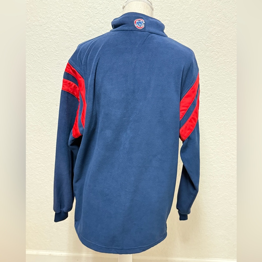 Chicago Cubs Navy and Red Men's Fleece Pullover Size - Picture 15 of 16